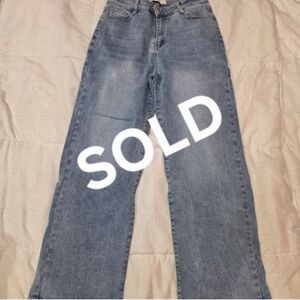 Women's High-Rise Wide Leg Jeans in Medium Blue